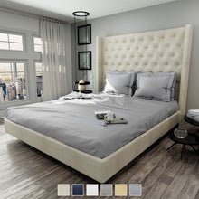 Load image into Gallery viewer, The Village 500 TC Cotton Light Grey Sheet set that fits Mattress upto 17”