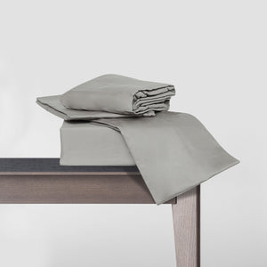 The Village 500 TC Cotton Light Grey Sheet set that fits Mattress upto 17”