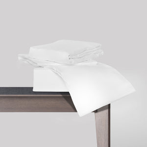 The Village 500 TC Cotton White Sheet set that fits Mattress upto 17”