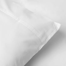 Load image into Gallery viewer, The Village 500 TC Cotton White Sheet set that fits Mattress upto 17”
